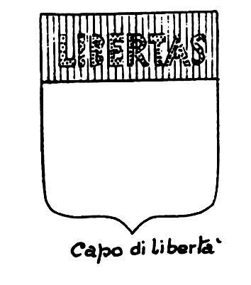 Imagen del término heráldico: Capo di Liberta